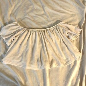 White Off- Shoulder Crop Top